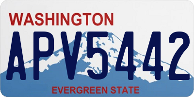 WA license plate APV5442
