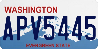 WA license plate APV5445