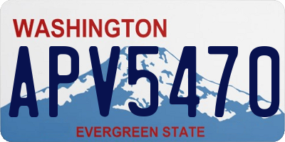 WA license plate APV5470