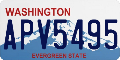 WA license plate APV5495