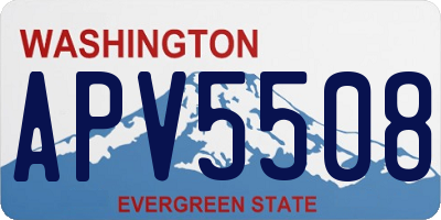 WA license plate APV5508