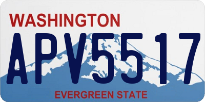 WA license plate APV5517
