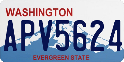 WA license plate APV5624