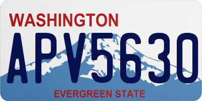 WA license plate APV5630