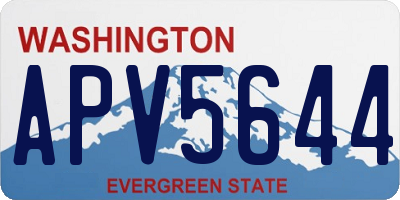 WA license plate APV5644