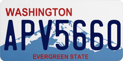 WA license plate APV5660