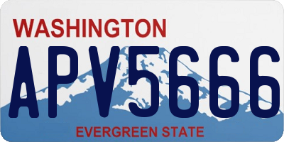 WA license plate APV5666
