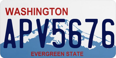 WA license plate APV5676
