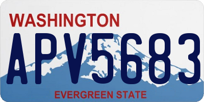 WA license plate APV5683