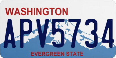 WA license plate APV5734