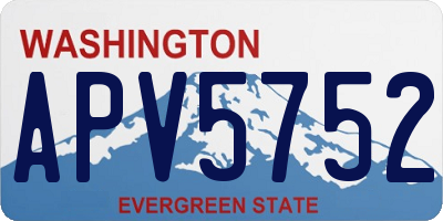 WA license plate APV5752