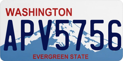 WA license plate APV5756