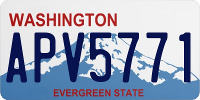 WA license plate APV5771