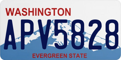 WA license plate APV5828
