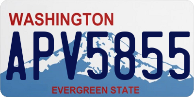WA license plate APV5855