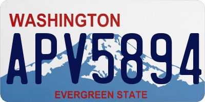 WA license plate APV5894