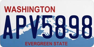 WA license plate APV5898