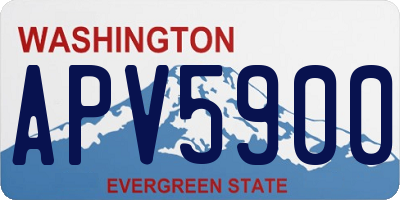 WA license plate APV5900