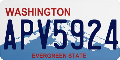 WA license plate APV5924