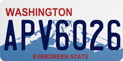 WA license plate APV6026