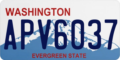 WA license plate APV6037
