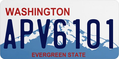 WA license plate APV6101