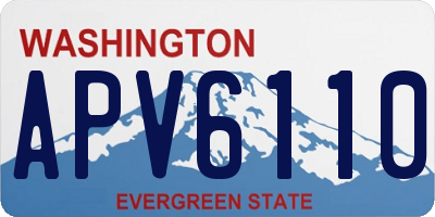 WA license plate APV6110