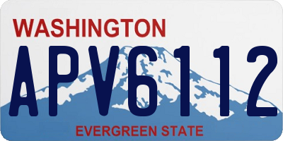 WA license plate APV6112
