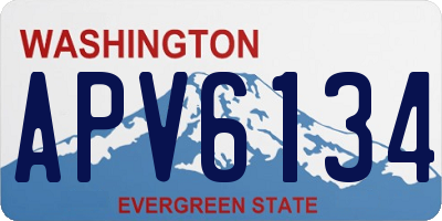 WA license plate APV6134