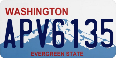 WA license plate APV6135