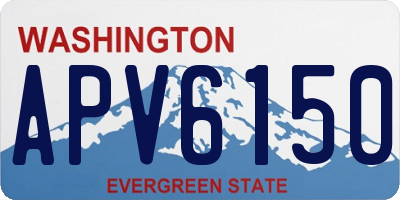 WA license plate APV6150