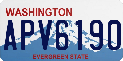 WA license plate APV6190