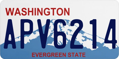 WA license plate APV6214
