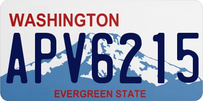 WA license plate APV6215
