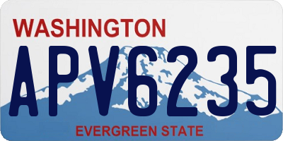 WA license plate APV6235