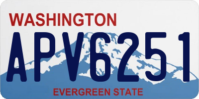 WA license plate APV6251