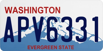 WA license plate APV6331