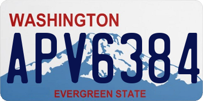 WA license plate APV6384