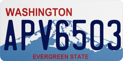 WA license plate APV6503