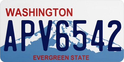 WA license plate APV6542