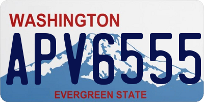WA license plate APV6555