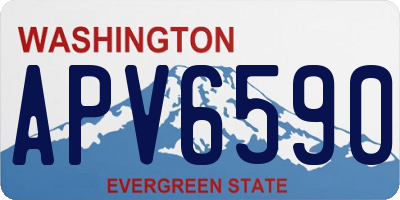 WA license plate APV6590