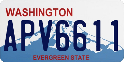 WA license plate APV6611