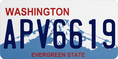 WA license plate APV6619