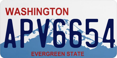 WA license plate APV6654