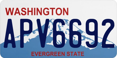 WA license plate APV6692