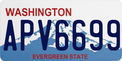 WA license plate APV6699