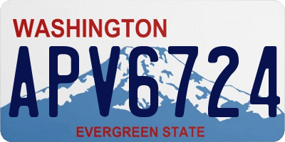 WA license plate APV6724