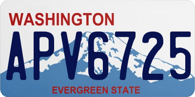 WA license plate APV6725