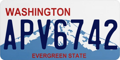 WA license plate APV6742